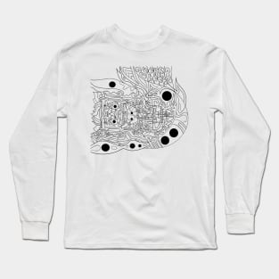 the codex of mister pakal in palenque astronaut ecopop tpween tribal art Long Sleeve T-Shirt